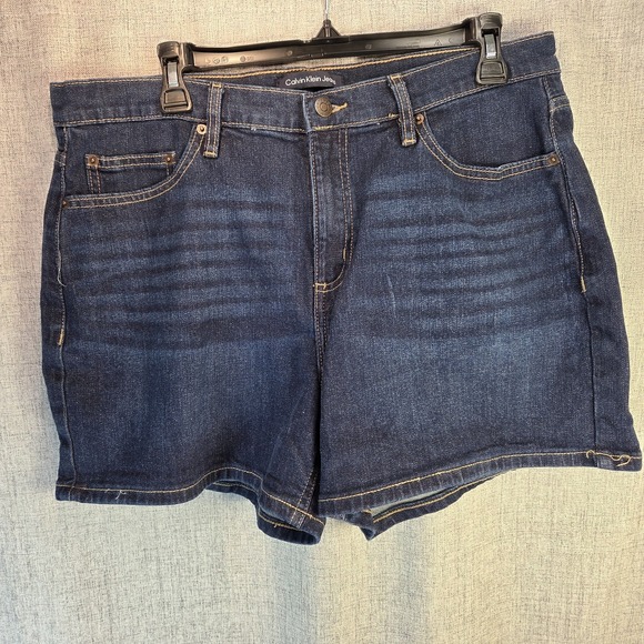 Calvin Klein Pants - Calvin Klein Jeans Womens Shorts 90's High Rise Mom Denim 16/33 Festival Stretch